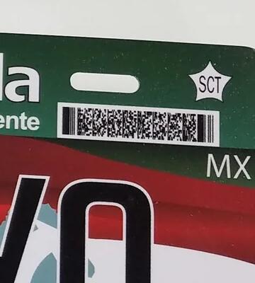 license plate barcode