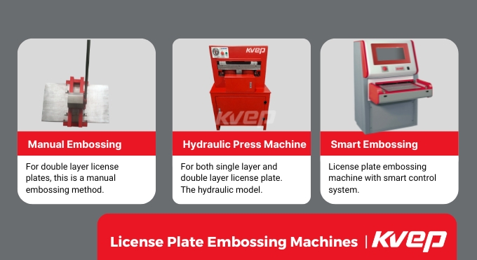 kvep license plate embossing machine