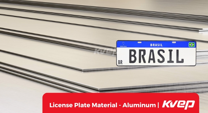 kvep license plate material aluminum